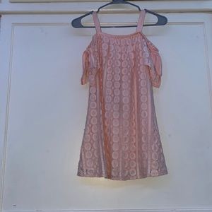 Pink off shoulder Girls Dress